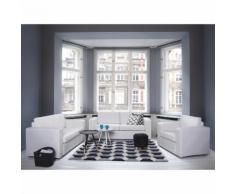 Ensemble de salon en cuir blanc HELSINKI