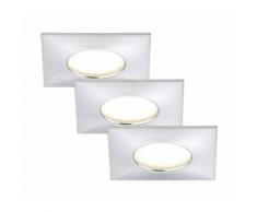 Spot encastrable LED pour salle de bain LED intégrée Briloner 7205-039 blanc chaud 15 W aluminium