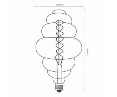 Ampoule E27 LED Filament Dimmable 8W LS200 Lampion - couleur eclairage : Blanc Chaud 2300K - 3500K