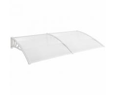 Auvent de Porte 100 x 200 cm blanc - Porte d'entrée, Marquise, Protection de l'ombre