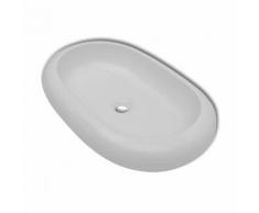 Vasque lavabo à poser céramique blanche salle de bain lavabo