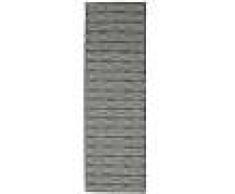 Noué à la main. Origine: India Tapis Kilim Long Stitch - Noir / Gris 80x240 Tapis Moderne, Couloir