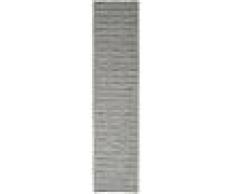 Noué à la main. Origine: India Tapis Kilim Long Stitch - Foncé Gris 80x340 Tapis Moderne, Couloir