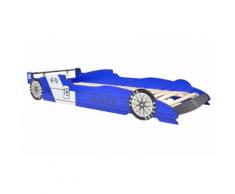 Lit d'enfant design voiture de course : Lit sans LED / Bleu