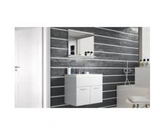 Set de salle de bain Chelsea : Blanc mat - Blanc laqué
