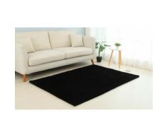 Tapis à poils longs : 60 x 120 cm / noir