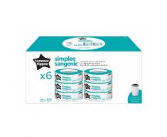 Pack de 6 recharges poubelle pour chambre de bébé Sangenic Tommee Tippee