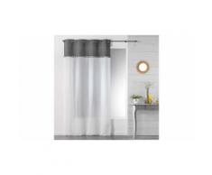 2x Voilage sablé franges : gris