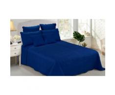 Couvre lit matelassé : 4 pièces / bleu marine