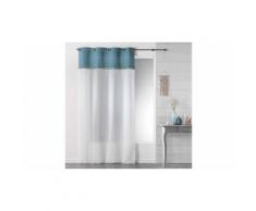 1x Voilage sablé franges : bleu