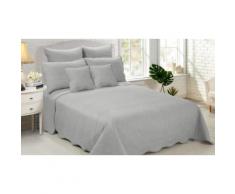 Couvre lit matelassé : 7 pièces / argent