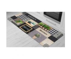 Tapis de cuisine : 45 x 120 cm / Bistrot vert