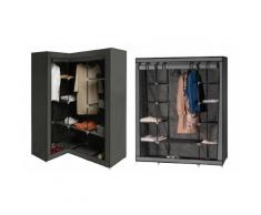 Penderie de rangement : Armoire de rangement XXL (droite + angle) / gris