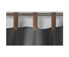 1x Voilage passant imitation cuir : anthracite-blanc