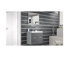 Set de salle de bain Chelsea : Blanc ma - Gris laqué