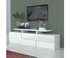 Kasalinea Meuble tv blanc laqué design olympe