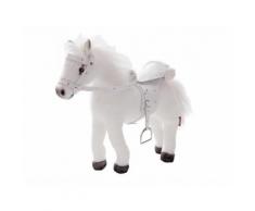 Cheval, selle et harnais, blanc, avec bruit Blanc Gotz