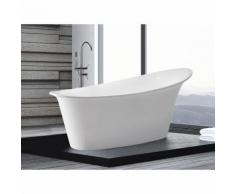 Baignoire îlot ovale en acrylique blanche HAITI