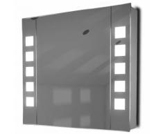 Miroir De Salle De Bain Avec Capteur Et Prise Rasoir Interne K16W - Couleur LED : Blanc