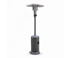 Chauffage d'extérieur à gaz, parasol chauffant de terrasse FINLAND 12,5kW Gris avec roulettes