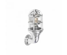 QAZQA Rustique Applique murale Nautica 2 Aluminium Chrome Rond / Luminaire / Lumiere / Éclairage /