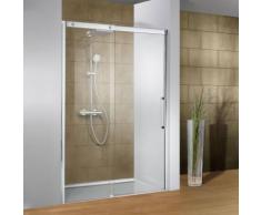 Porte de douche coulissante Manhattan, 2 parties, traitement anti-calcaire, Schulte, ouverture vers