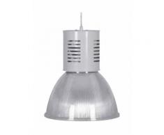 Plafonnier suspendu gamelle industrielle avec diffuseur opale Ø 300mm lampe E27 150W max (non incl)