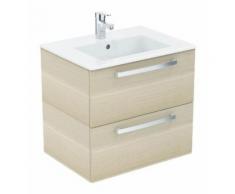 Tempo - Lavabo + meuble (K2979OS) coloris chêne clair, 61x56,5x45cm