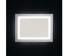 MIROIR DE SALLE DE BAIN AVEC LED CM 80X60 RÉVERSIBLE AVEC SENSEUR TOUCH