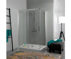 CABINE DE DOUCHE 130X80 ANGULAIRE TRANSPARENTE