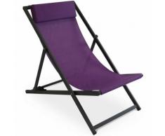 Chilienne pliante avec repose tête - Violet
