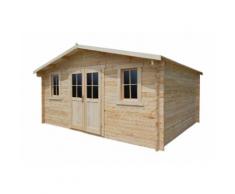 Abri de jardin en bois massif 16m² PLUS - madriers 28mm Gardy Shelter
