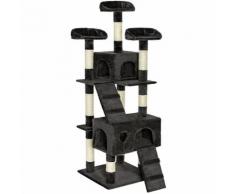 Arbre à chat 170 cm MOGLI Noir Griffoir Grattoir Tronc