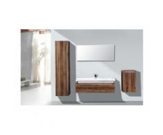 Meubles de salle de bains N1200 noyer invers - en option miroir et armoire murale: Sans miroir,