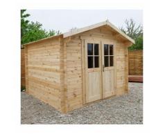 Abri de jardin en bois massif 9m² PLUS - madriers 28mm Gardy Shelter