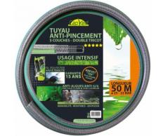 Tuyau d'arrosage tricoté 5 couches double renfort TSF+ Cap Vert - Longueur 50 m - Diamètre 25 mm