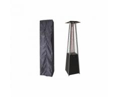 Parasol chauffant gaz flamme 13KW tube verre pyramidal chauffage exterieur pour terrasse + kit gaz
