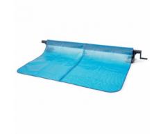 Enrouleur + Bâche à bulles pour piscine tubulaire rectangulaire 7,32 x 3,66 m - Intex