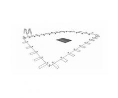 Bâche avec filet central pour Piscine Rectangulaire traitée Anti-UV 140gr/m2 | 8x12m