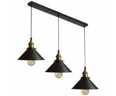 Suspension luminaire industrielle lustre abat-jour vintage 22cm , E27 rétro lampe plafonnier en