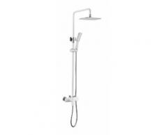 Homelody Ensemble de Douche Blanche Colonne de Douche Corps en Laiton pour Salle de Bain