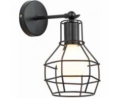Vintage Industriel Applique, Métal Peinture Réglable Luminaires Plafonnier Suspension Applique,Noir