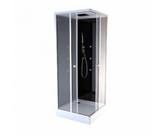 CABINE DE DOUCHE CARREE 90x9Ocm OUVERTURE D'ANGLE - SQUARE DARK