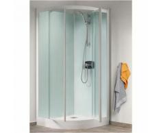 Cabine de douche Kineprime Glass faible hauteur - Pivotante - 1/4 de Rond 80cm - Thermo