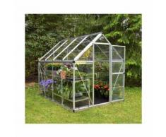 Serre de jardin en polycarbonate Harmony 4,57 m², Couleur Vert, Ancrage au sol Non - longueur : 2m47