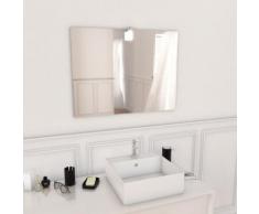 Miroir salle de bain LED auto-éclairant DOT 80x60cm