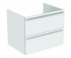 Ideal Standard - Meuble sous-plan 60x44 cm 2 tiroirs blanc laqué - TESI