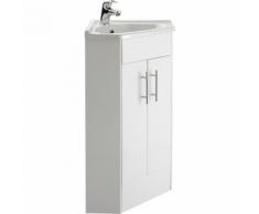 Hudson Reed - Meuble Lavabo d'Angle en MDF Blanc