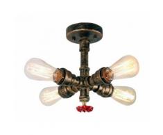 Plafonnier Vintage Industrielle Lampe de Plafond Tub Tuyau en Métal Lampe suspension pour Salon