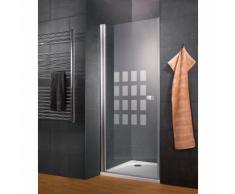 Porte de douche pivotante Style 2.0 - 90 x 192 cm - verre Cubic transparent - profilés en optique